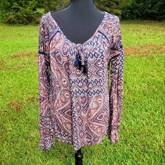 SANCTUARY Peasant top Long sleeve lace detail - small - Picture 1 of 8